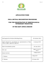Screenshot 2022-02-01 at 123059 F1 - Application Form for a Mutual Recognition Registration of Immunological Veterinary Product(s) in the EAC